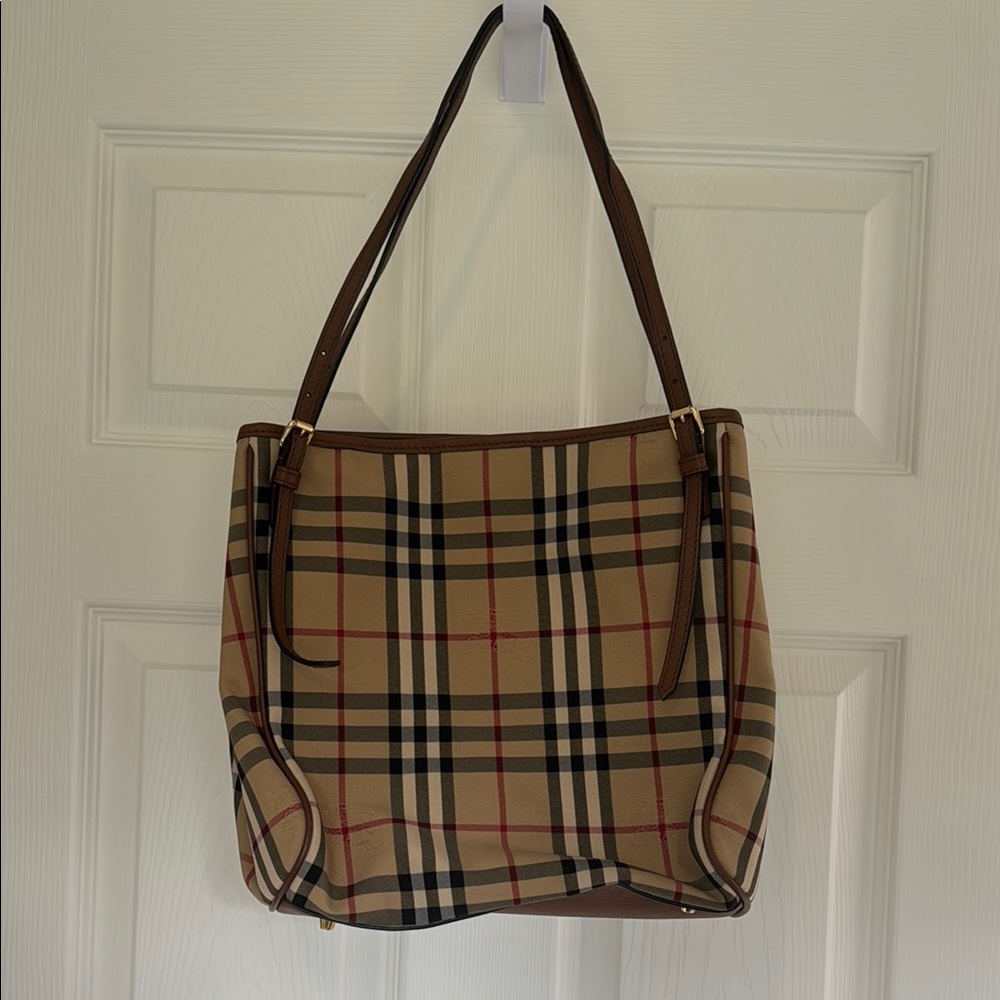 Burberry Tote Bag - Brown and Tan
